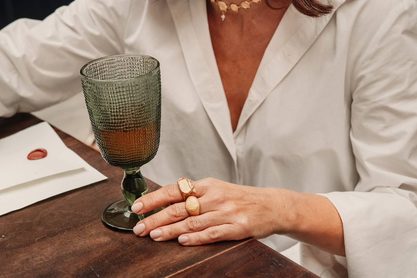 Anel Empatia com pérola