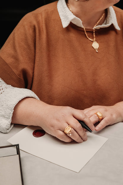 Anel Empatia com pérola