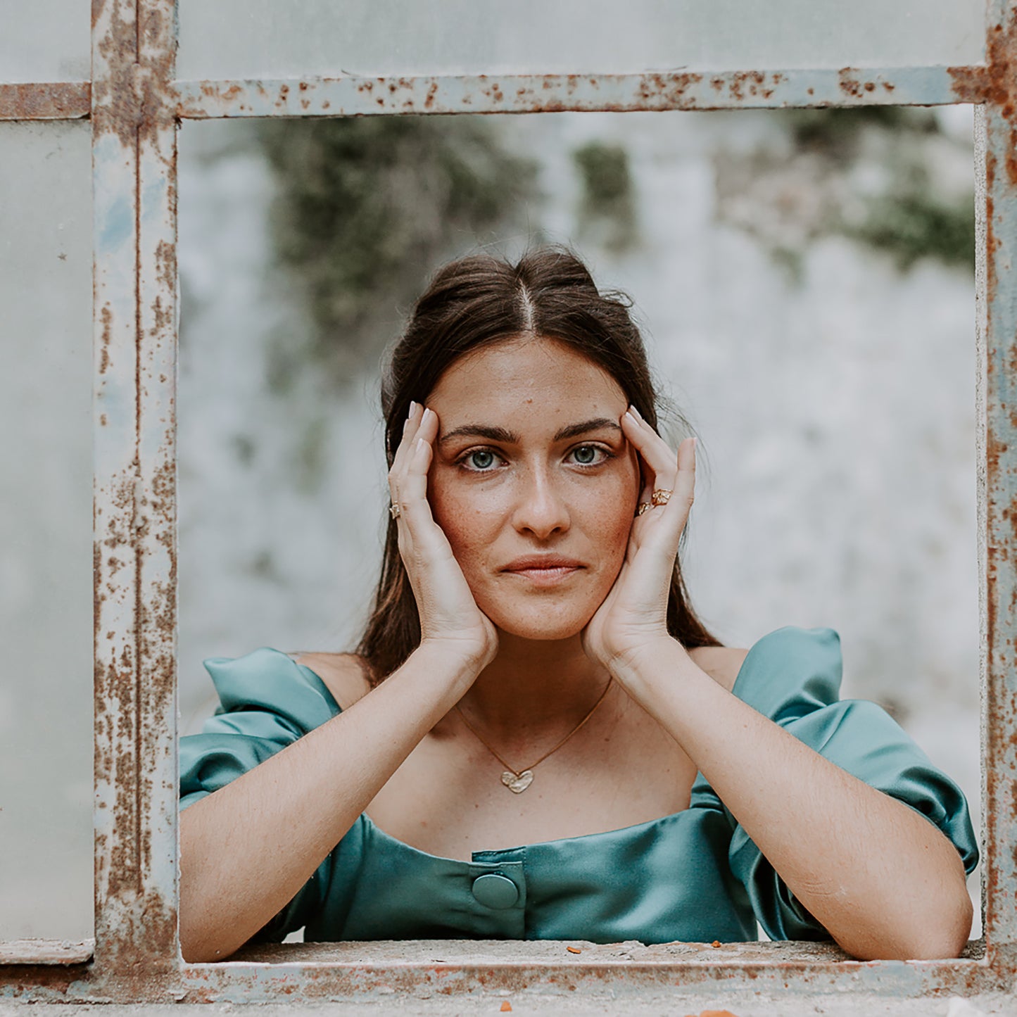 Earrings with 2 hearts