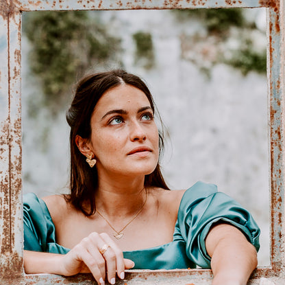 Earrings with 2 hearts