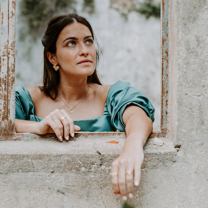 Earrings with 2 hearts