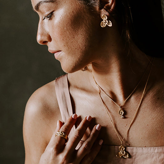 Pure Embrace Pendant (simple flower with branch)