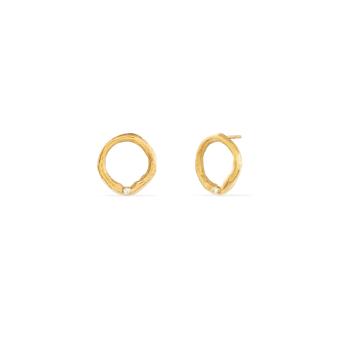 Mini top hoops with stone