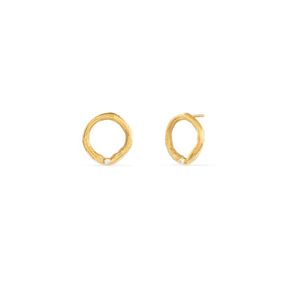 Mini top hoops with stone