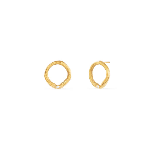 Mini top hoops with stone