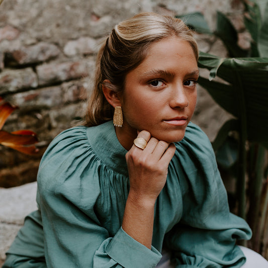 Brincos Brilhantina com zircónias