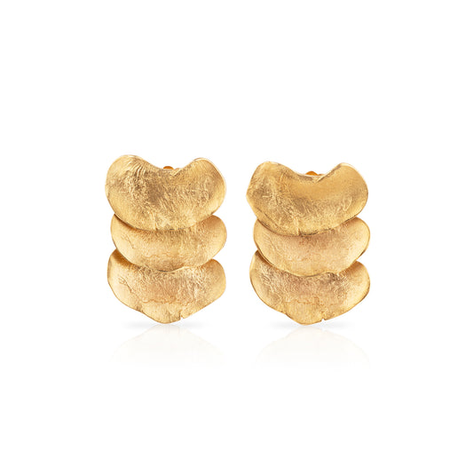 Poppy 3-petal articulated earrings