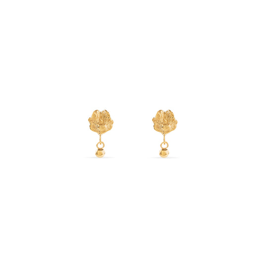 Mini articulated nugget earrings, Flora