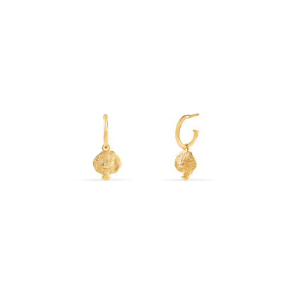 Mini hoop earring with pendant, Flora