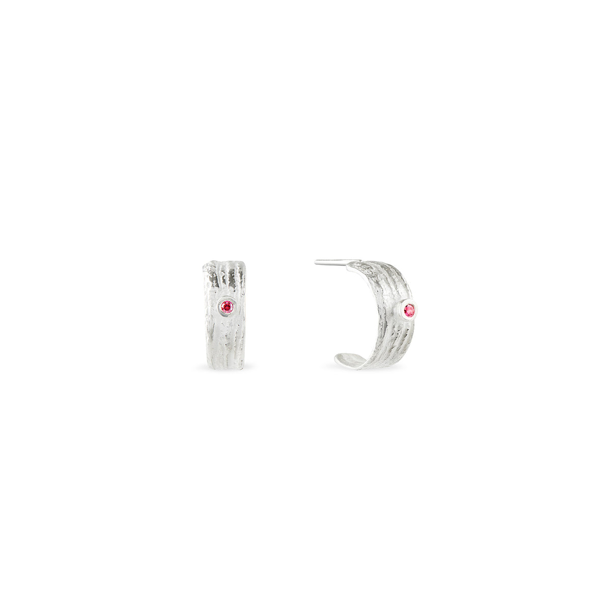 Argola mini Gratidão com pedra