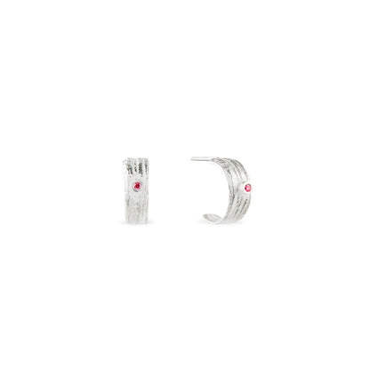 Argola mini Gratidão com pedra