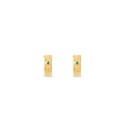 Argola mini Gratidão com pedra