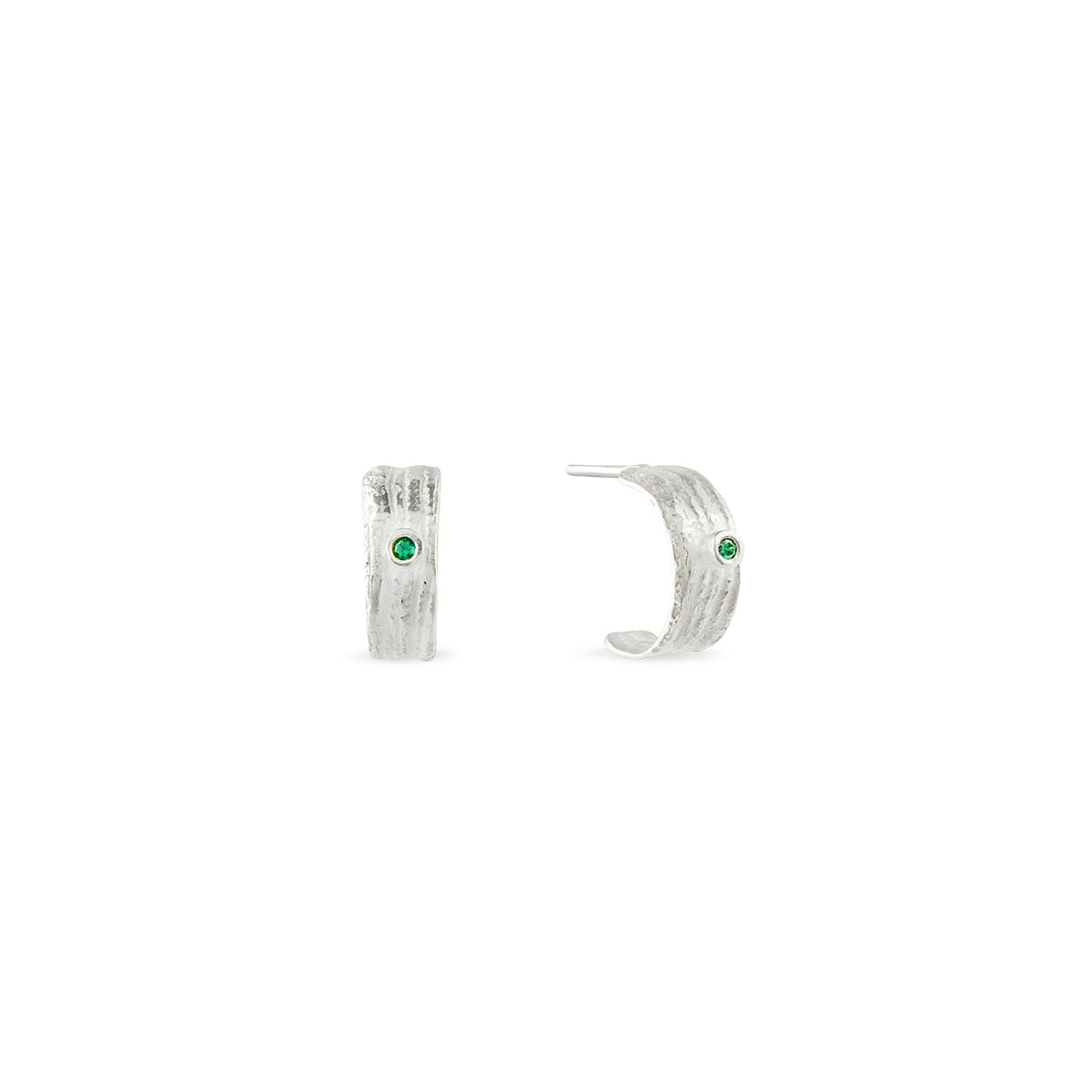 Argola mini Gratidão com pedra