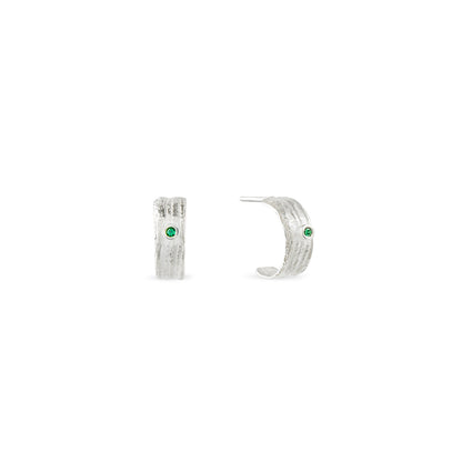 Argola mini Gratidão com pedra