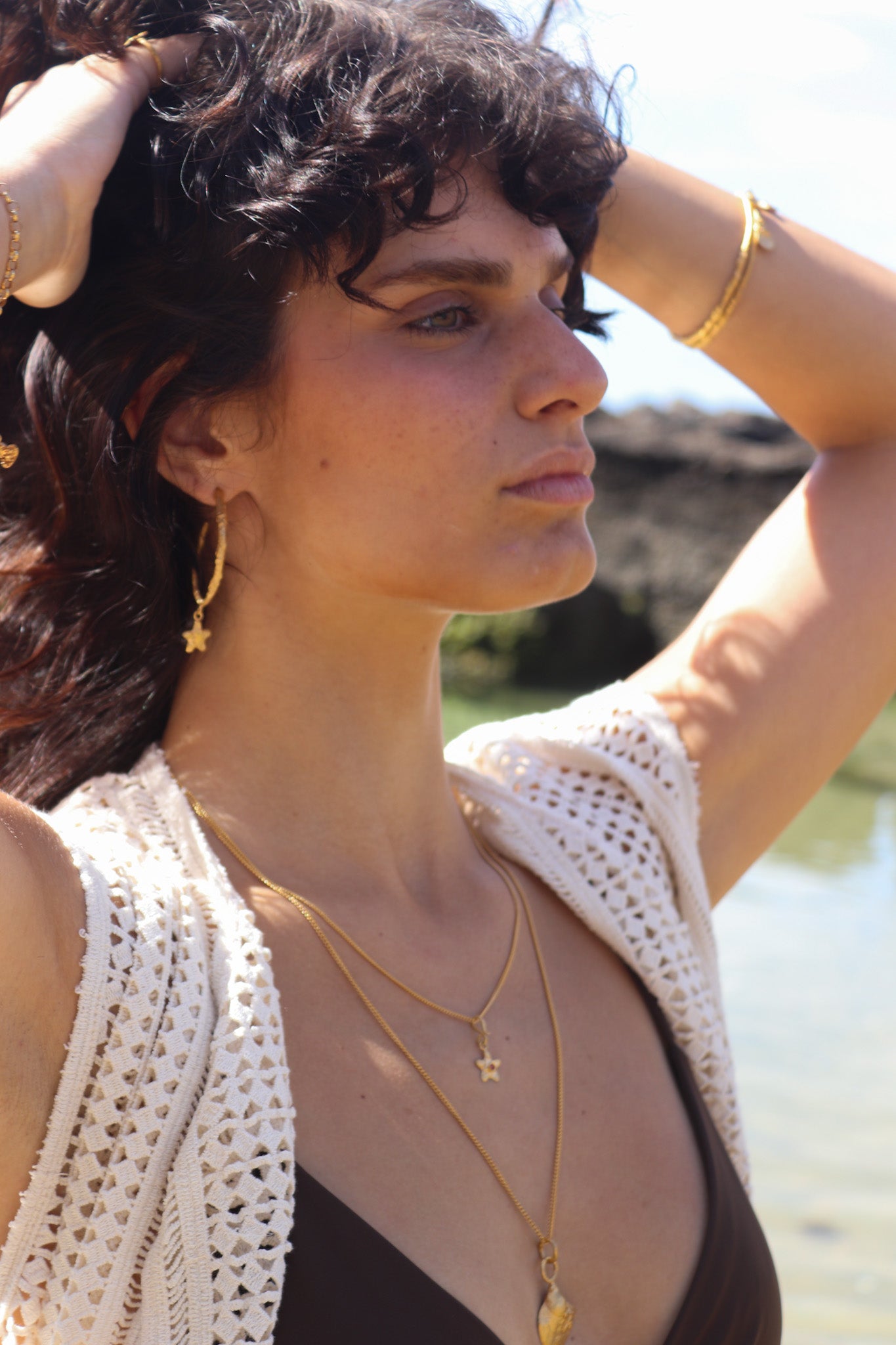 Argolas XL com berloques, Pôr do Sol