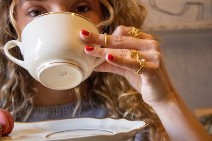 Pinky ring with 3 stones