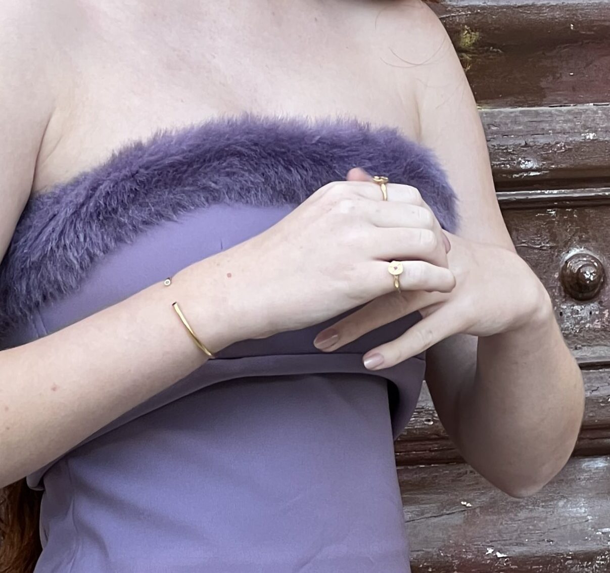 Pulseira Pepitas com pedras  < tipo escrava, aberta >