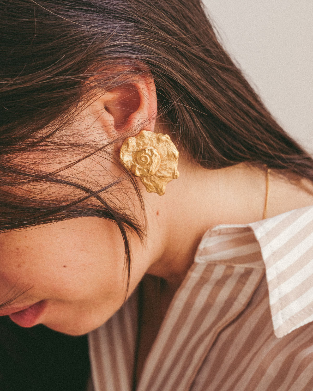 XL seashell earrings with fringes